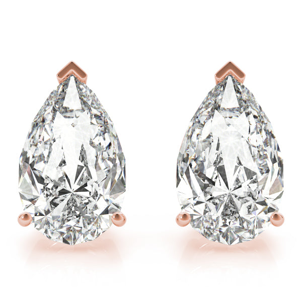 Pear Shape Lab-Grown Diamond Stud Earrings