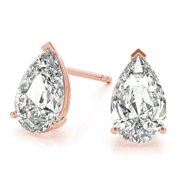 Pear Shape Lab-Grown Diamond Stud Earrings