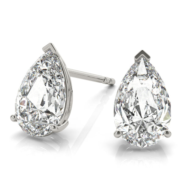 Pear Shape Lab-Grown Diamond Stud Earrings