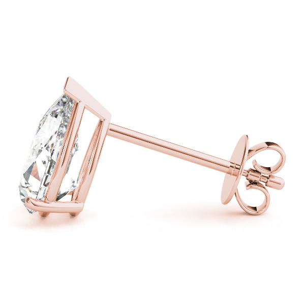 Pear Shape Lab-Grown Diamond Stud Earrings