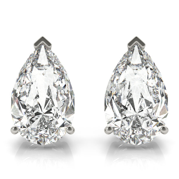 Pear Shape Lab-Grown Diamond Stud Earrings