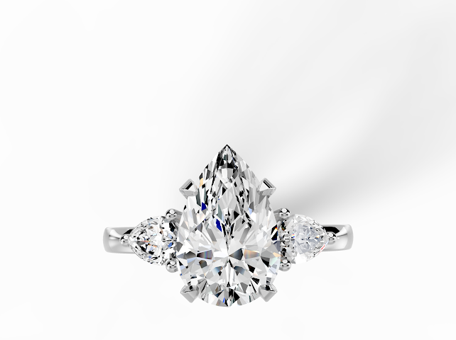 Pear 3 Stone Design