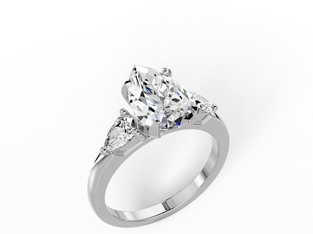 Pear 3 Stone Design