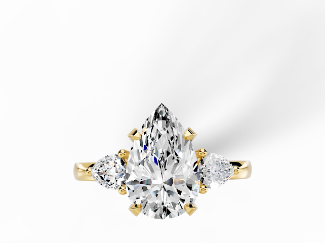 Pear 3 Stone Design