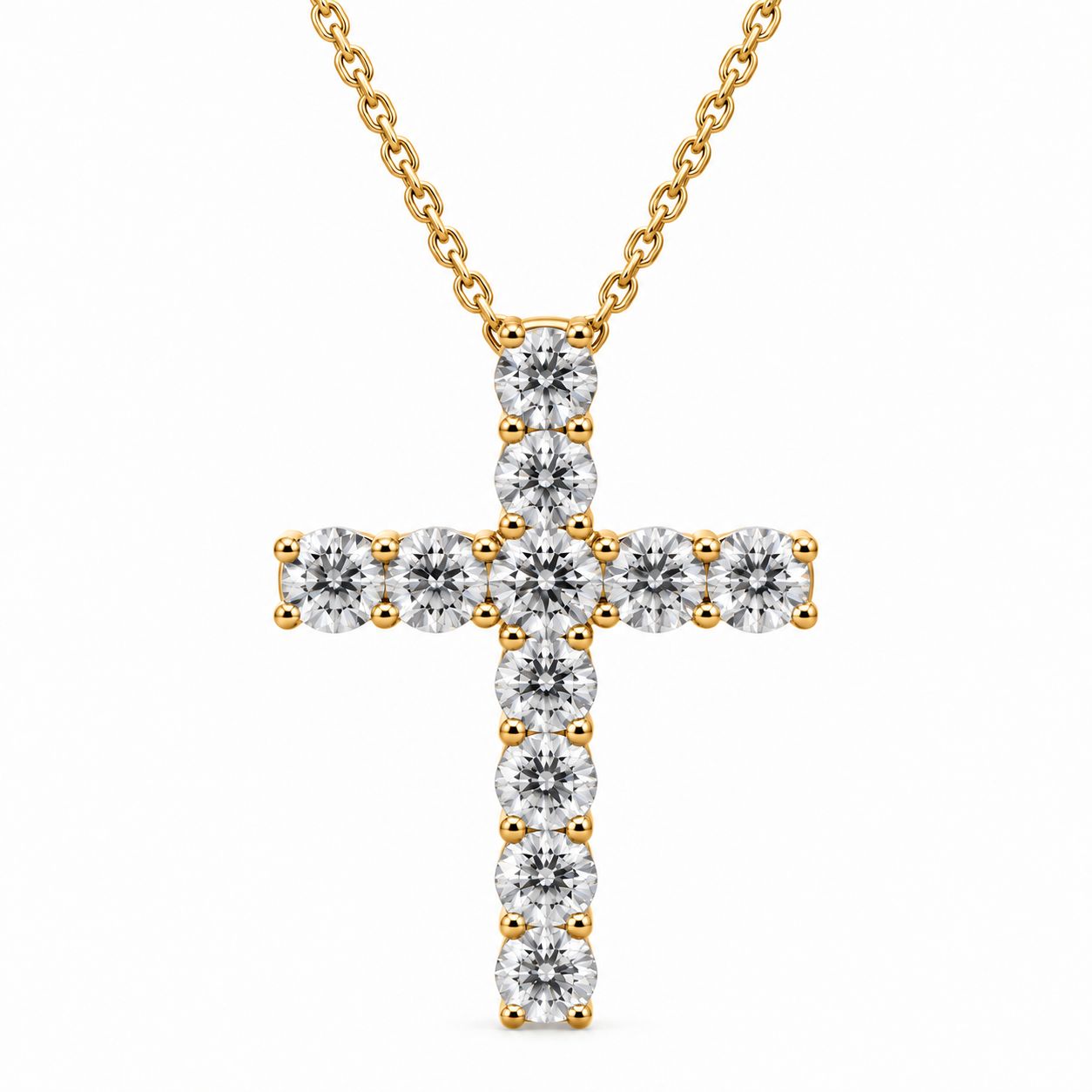 Collar de cruz redonda