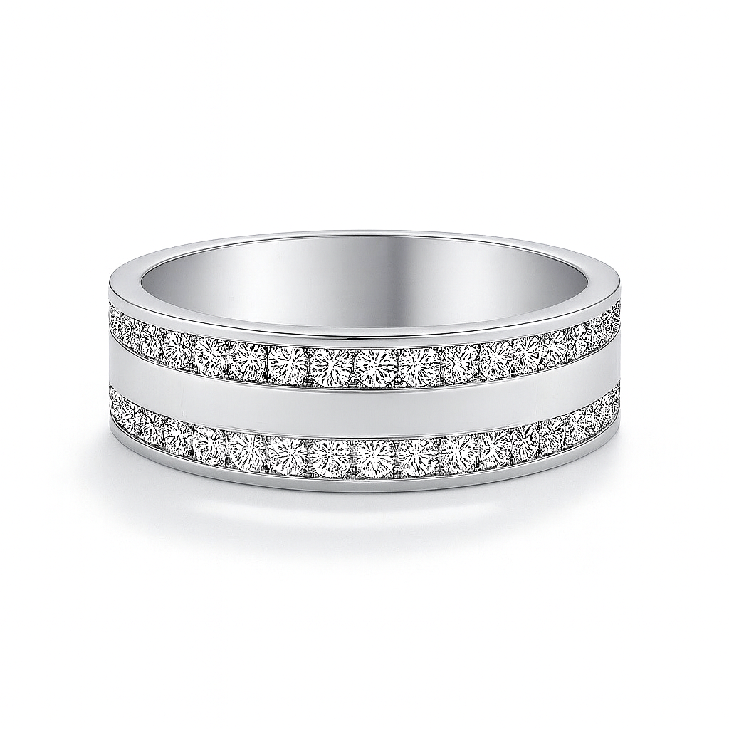 1 Carat Man’s Ring 7.50MM Platinum