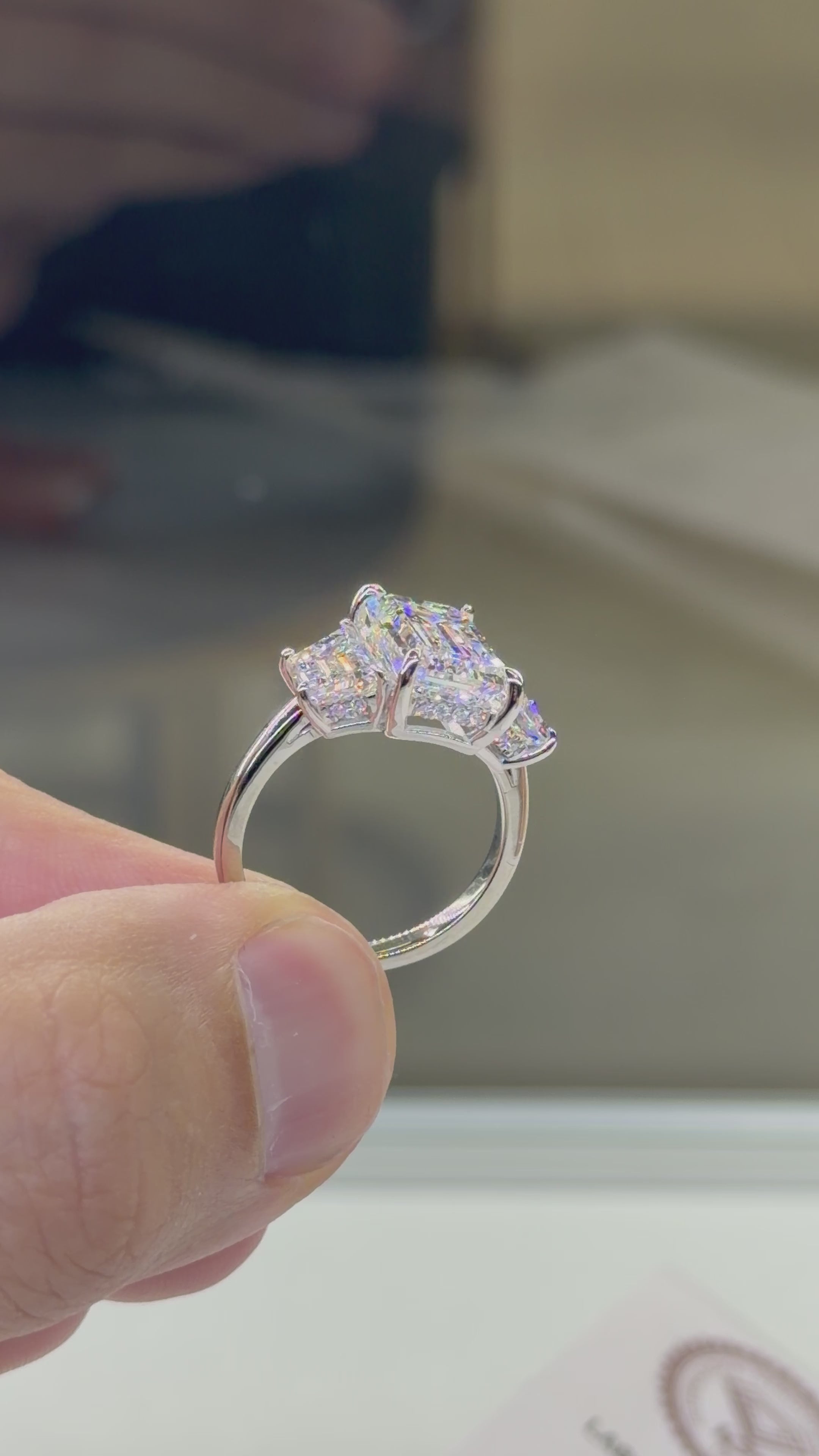 The Monaco Emerald Trilogy Ring