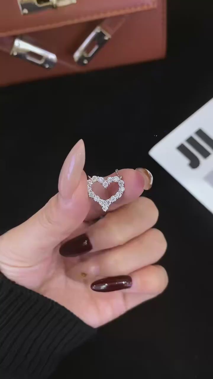 Round Open Heart Necklace