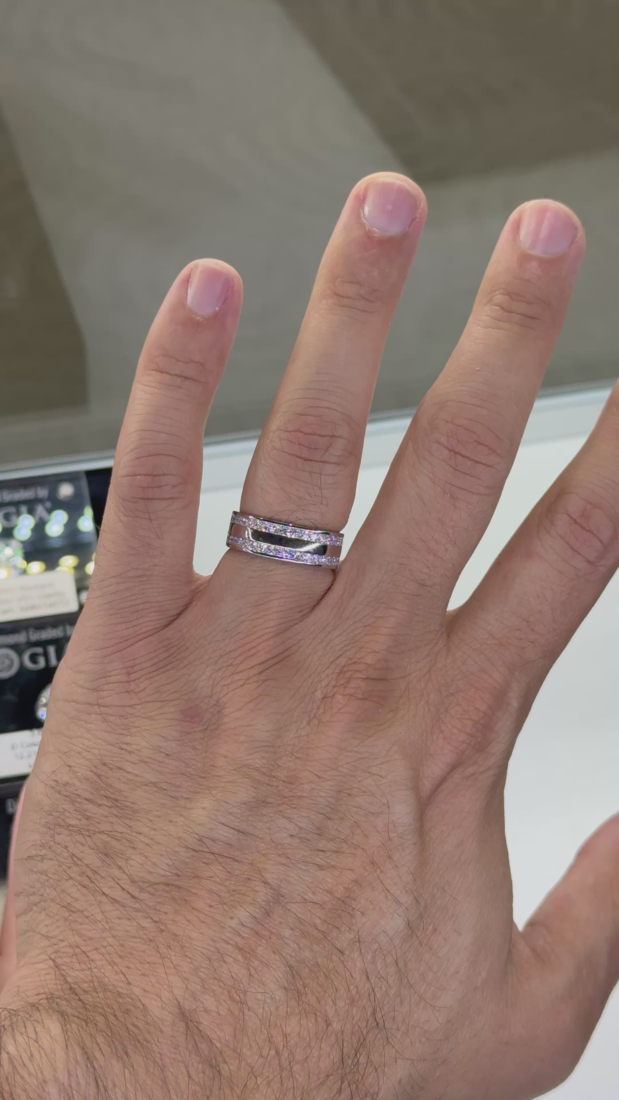 1 Carat Man’s Ring 7.50MM Platinum
