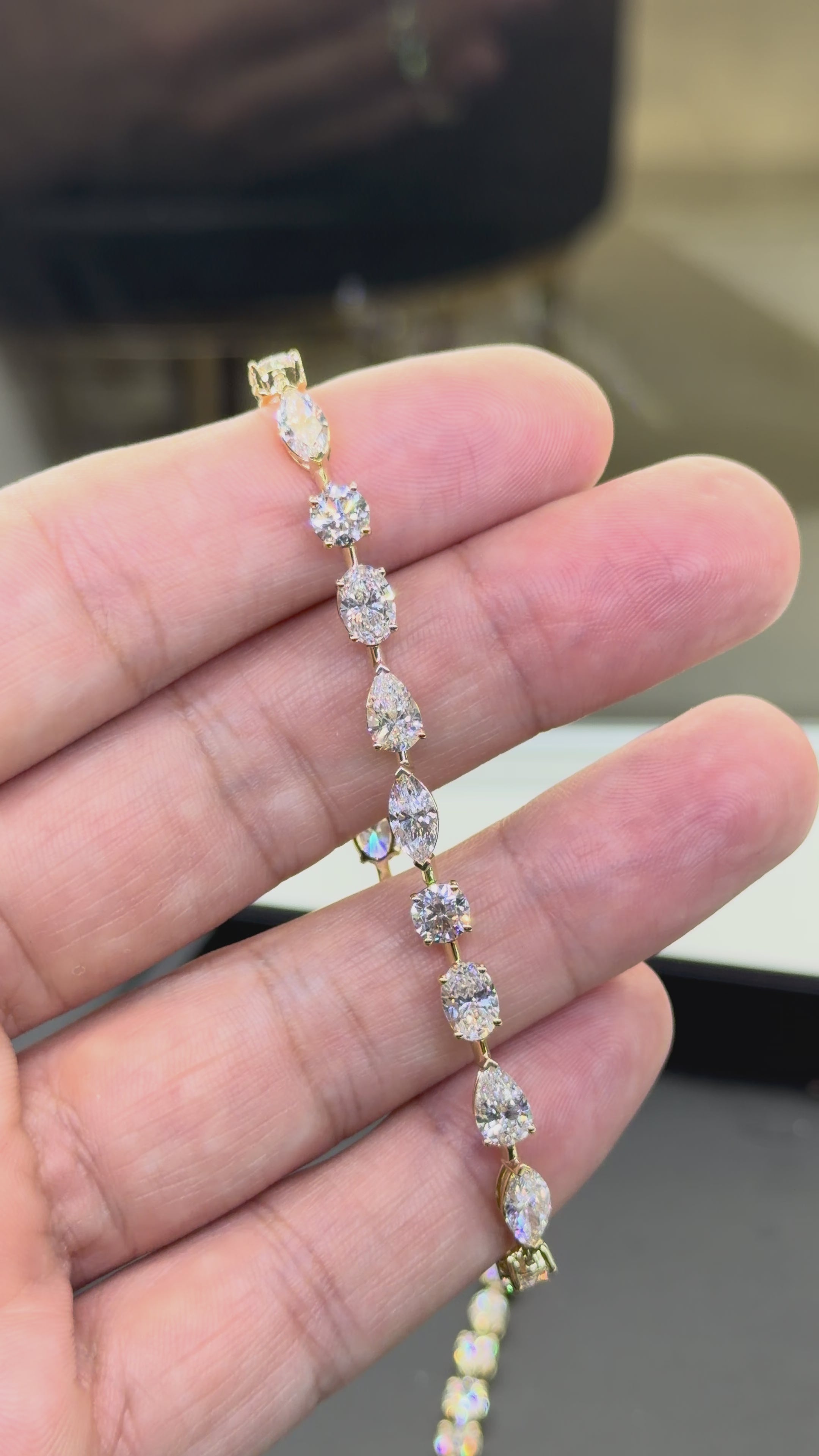 Mixed Shape Lab Grown Diamond Tennis Bracelet
