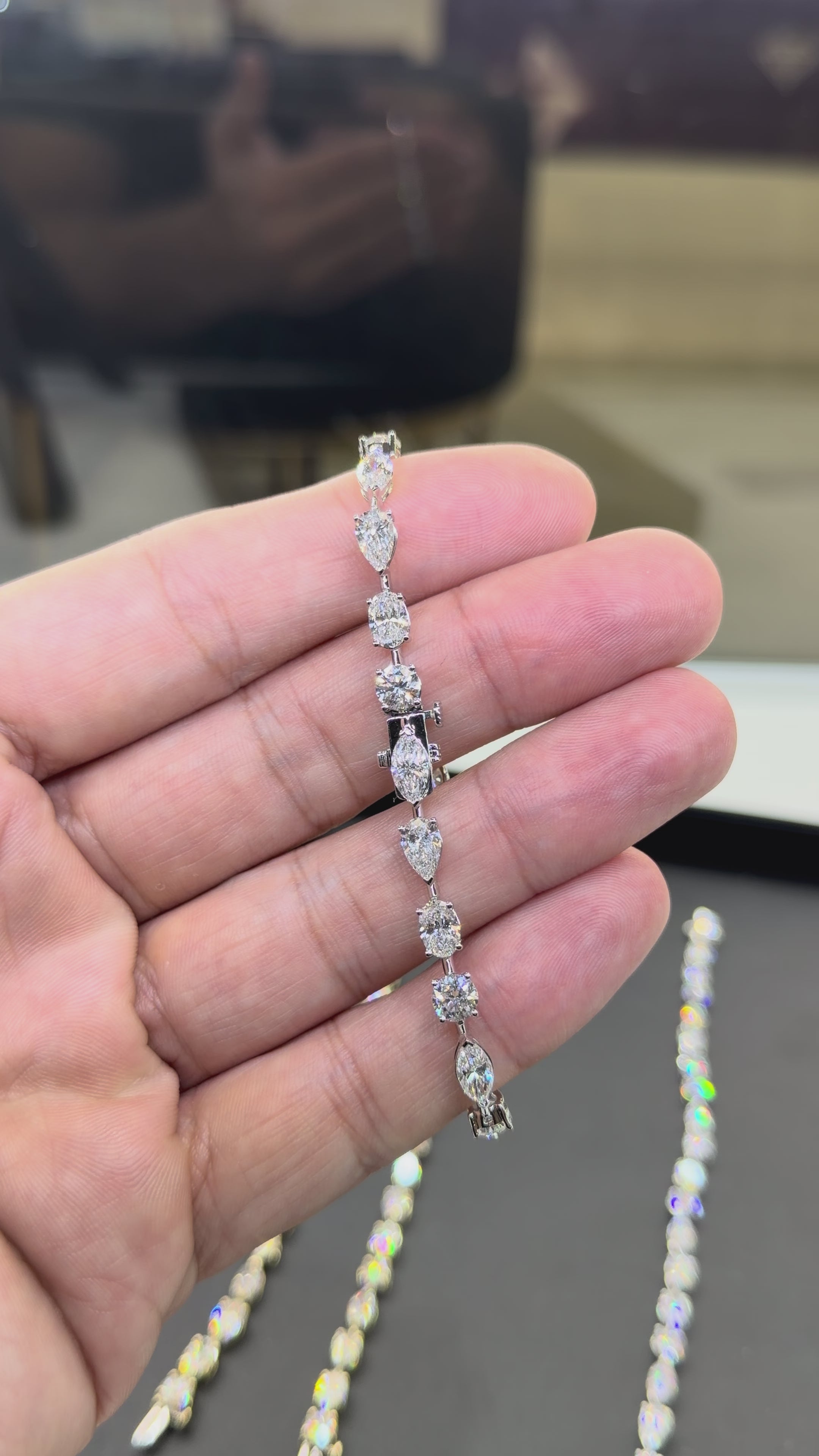 Mixed Shape Lab Grown Diamond Tennis Bracelet